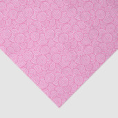 Japans draaipatroon - zacht pepermuntwit roze tissuepapier (Detail)