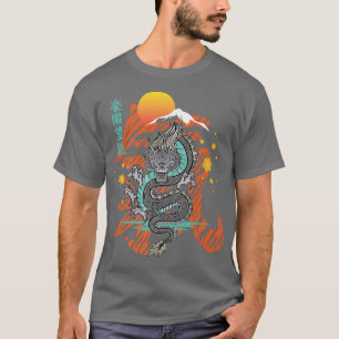Japans dragon Asian Demon Spirit Sakura Kanji An T-shirt