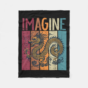 Japans Dragon Imagine Retro Fantasy Mythische Mann Fleece Deken