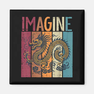 Japans Dragon Imagine Retro Fantasy Mythische Mann Magneet