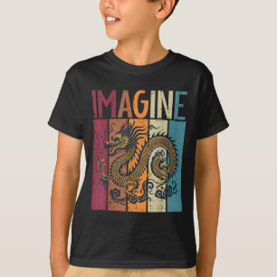 Japans Dragon Imagine Retro Fantasy Mythische Mann T-shirt