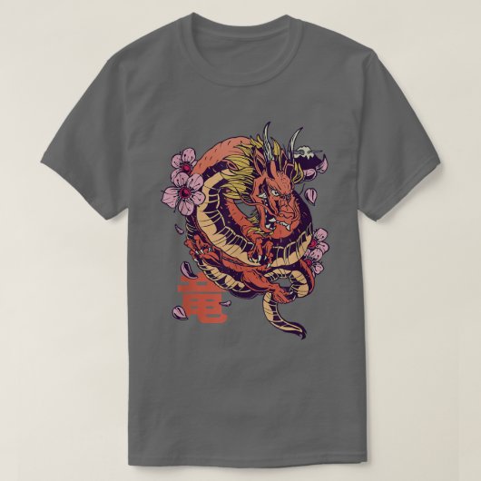 Japans dragon Sakura T-shirt (Design voorkant)