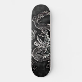 Japans dragon zwart, zilver dek persoonlijk skateboard