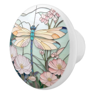 Japans Dragonfly Glas in lood Art Deco Nouveau Keramische Knop