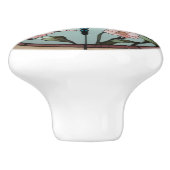 Japans Dragonfly Glas in lood Deco Art Nouveau Keramische Knop (Zijkant)