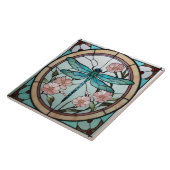 Japans Dragonfly Glas in lood Deco Art Nouveau Tegeltje (Zijkant)