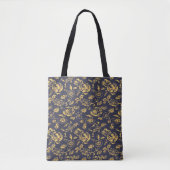  Japans Draken, Vogels & Bloemen Patroon Tote Bag (Voorkant)