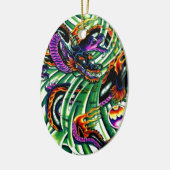 Japans drakenTattoo Keramisch Ornament (Links)