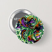 Japans drakenTattoo Ronde Button 5,7 Cm (Voorkant /achterkant)