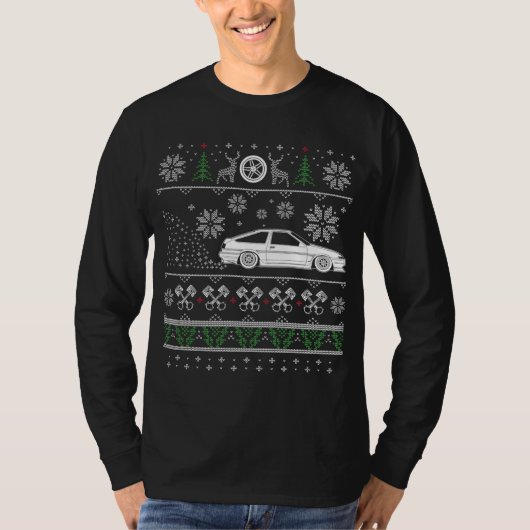 Japans Drifting Initiaal Drift Car Love Ugly Chri T-shirt (Voorkant)