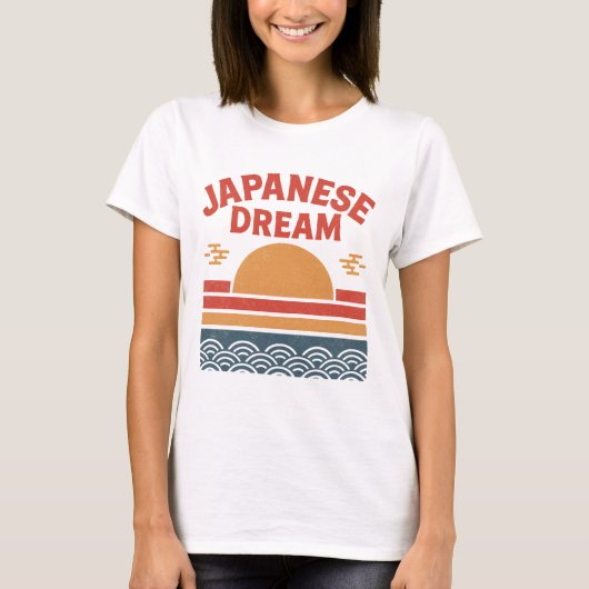 Japans droom T-shirt | Retro  Rising Sun (Voorkant)