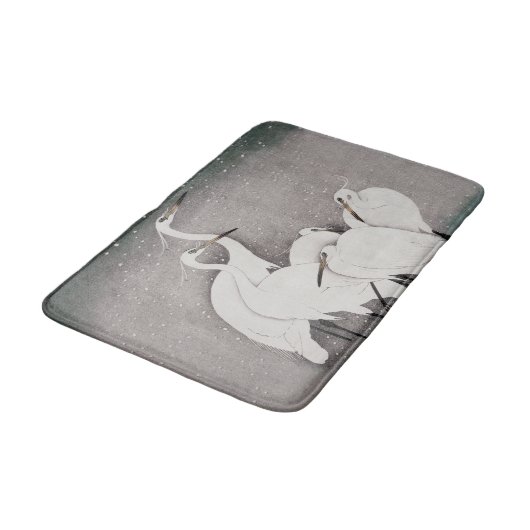 Japans Egrets Koson kranen wintersneeuw Badmat (Gekanteld)