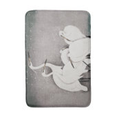 Japans Egrets Koson kranen wintersneeuw Badmat (Voorkant Verticaal)