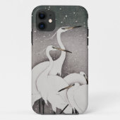 Japans Egrets Koson kranen wintersneeuw Case-Mate iPhone Case (Achterkant)