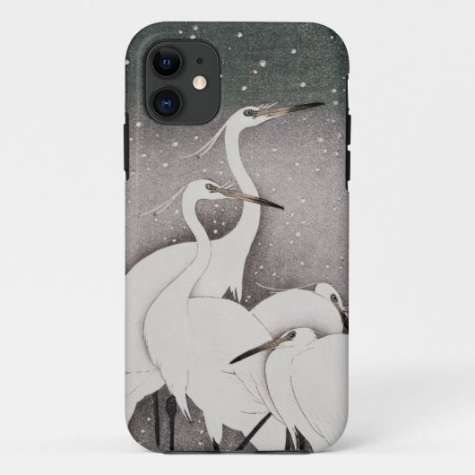 Japans Egrets Koson kranen wintersneeuw Case-Mate iPhone Case (Achterkant)