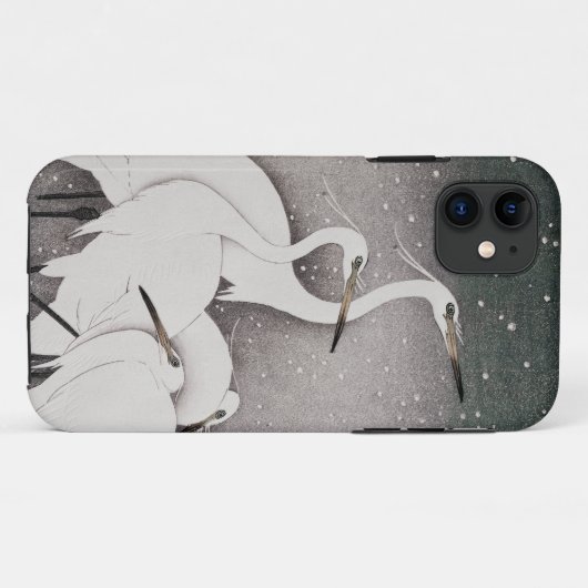 Japans Egrets Koson kranen wintersneeuw Case-Mate iPhone Case (Achterkant (horizontaal))