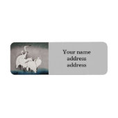 Japans Egrets Koson kranen wintersneeuw Etiket (Voorkant)