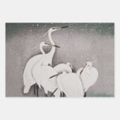Japans Egrets Koson kranen wintersneeuw Inpakpapier Vel (Voorkant)