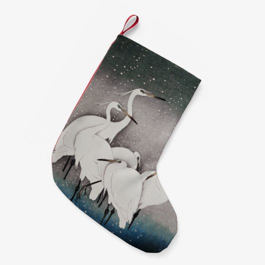 Japans Egrets Koson kranen wintersneeuw Kleine Kerstsok (Voorkant (Hangend))