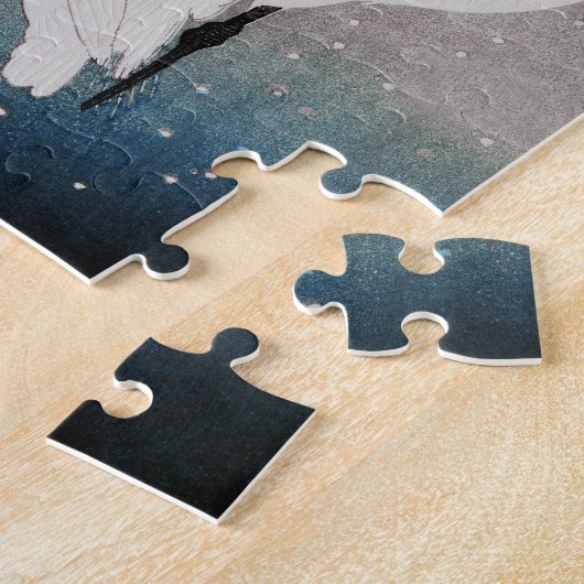 Japans Egrets Koson kranen wintersneeuw Legpuzzel (Zijkant)