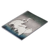 Japans Egrets Koson kranen wintersneeuw Notitieboek (Linkerzijde)