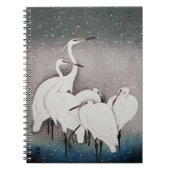 Japans Egrets Koson kranen wintersneeuw Notitieboek (Voorkant)