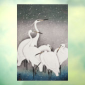 Japans Egrets Koson kranen wintersneeuw Raamsticker (Vel 3)