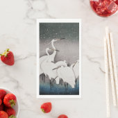 Japans Egrets Koson kranen wintersneeuw Servet (Insitu)