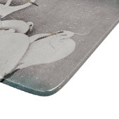 Japans Egrets Koson kranen wintersneeuw Snijplank (Hoek)