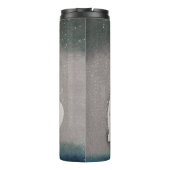 Japans Egrets Koson kranen wintersneeuw Thermosbeker (Achterkant)