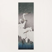 Japans Egrets Koson kranen wintersneeuw Yogamat (Achterkant)