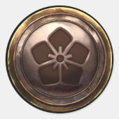 Japans embleem (Kamon) Ronde Sticker (Voorkant)