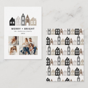 Japans en kerstrecycleerders 3 foto's notitiekaartje