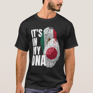 Japans en Mexicaans Mix Erfgoed DNA Vlag T Shirt