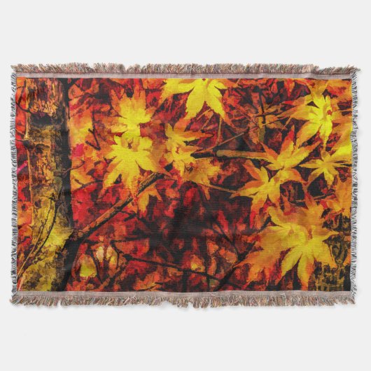 Japans esdoorn bladeren in de Herfst Deken (Voorkant)
