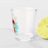 Japans esthetisch meisje in Kimono Glass Shot Glas (Rechts)