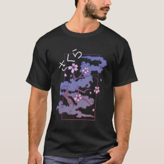 Japans Esthetisch Sakura Bloemen Vaporwave Zachte  T-shirt