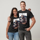 Japans Esthetisch Sakura Cherry Blossoms samurai T-shirt (Unisex)