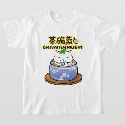 Japans eten Chawanmushi Kat T-shirt (Laagn)
