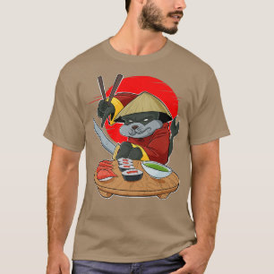 Japans eten I Maki Lover I Samurai Sushi Seal T-shirt