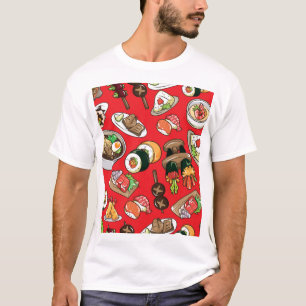 Japans eten: naadloos cultureel patroon t-shirt