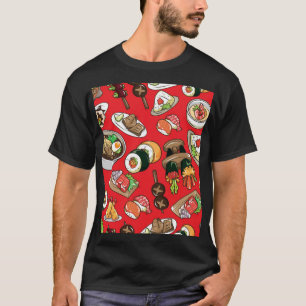 Japans eten: naadloos cultureel patroon t-shirt