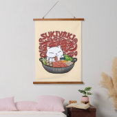 Japans eten Sukiyaki Cat Hangend Wandkleed (Slaapkamer)
