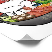 Japans eten Sukiyaki Cat Poster (Hoek)