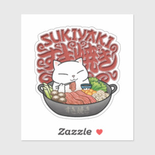 Japans eten Sukiyaki Cat Sticker