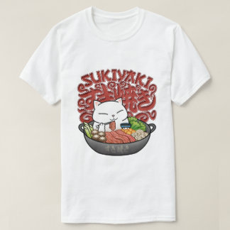 Japans eten Sukiyaki Cat T-shirt