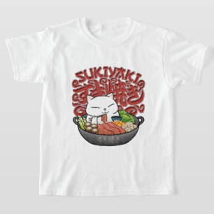 Japans eten Sukiyaki Cat T-shirt