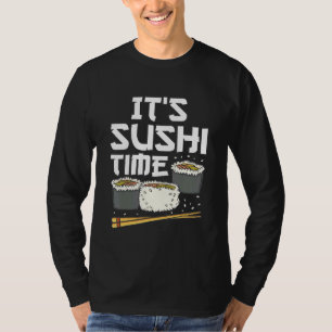 Japans eten sushi broodje het is sushi tijd t-shirt
