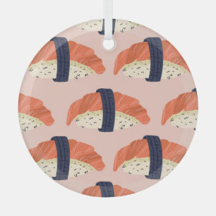 Japans eten sushi naadloze illustratie glas ornament