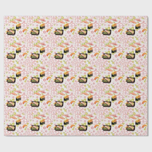 Japans eten: Sushi Pattern 2 Cadeaupapier (Vlak)